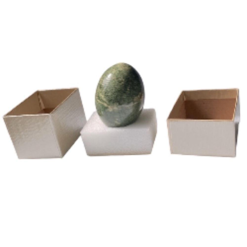 ALABASTER EGG Polished Green Marble Stone Egg with Swirls 5.4 oz